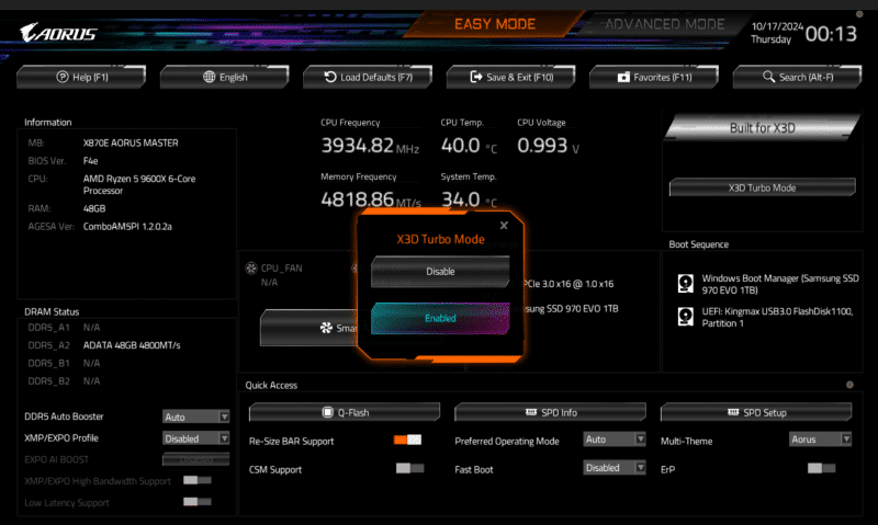 GIGABYTE Wprowadza Tryb X3D Turbo na Płyty Główne AM5